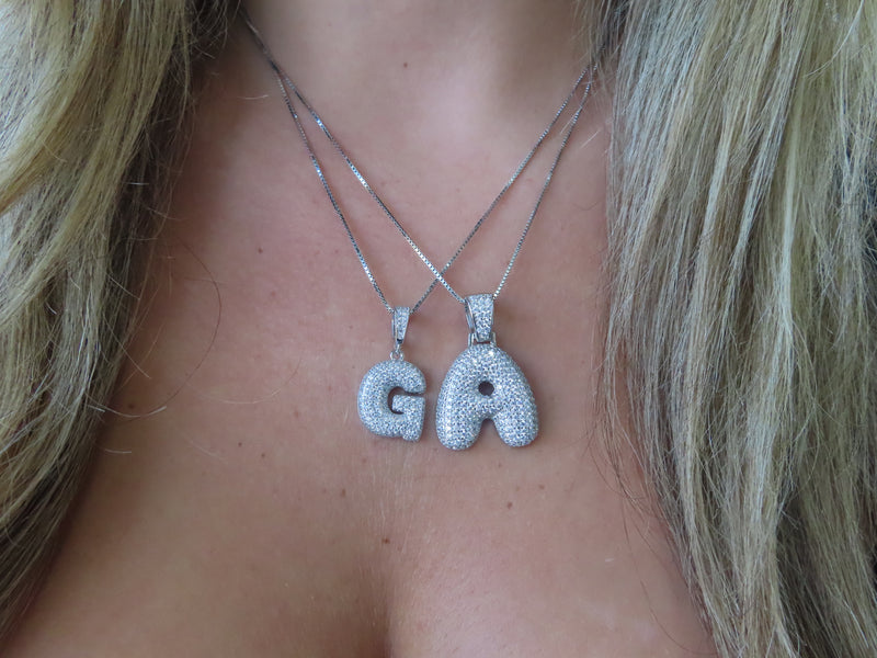 'SMALL BUBBLE LETTER NECKLACE'