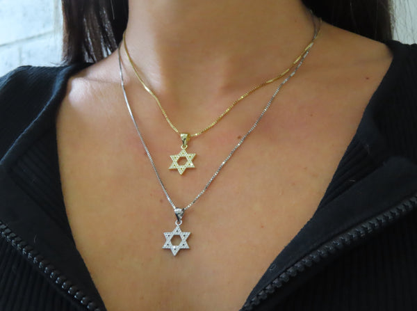 'ICED STAR OF DAVID NECKLACE'