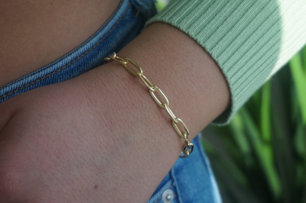 ‘THICK OPEN LINK CHAIN BRACELET’
