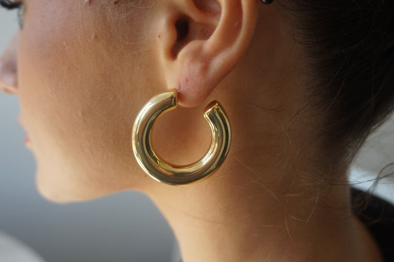 'EXTRA THICK GOLD TUBE HOOP'