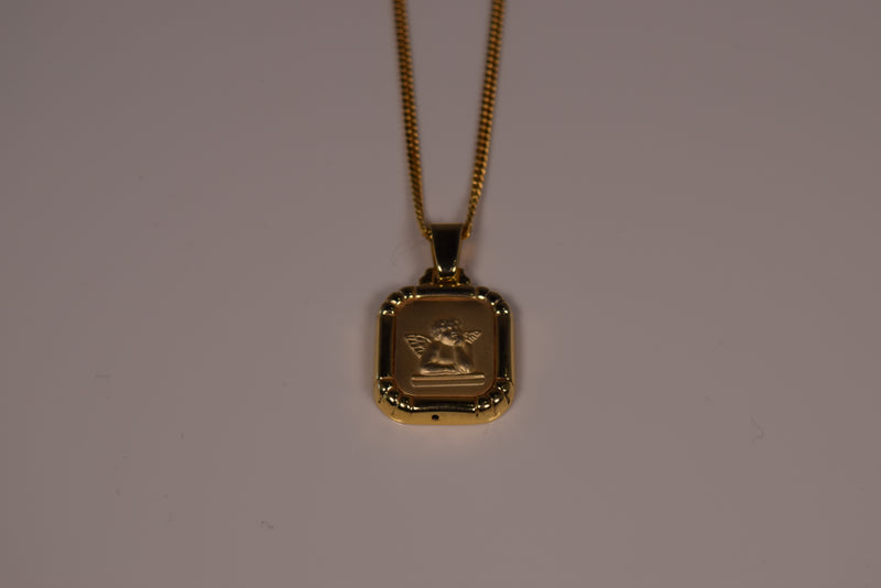 'BABY ANGEL MEDALLION NECKLACE'