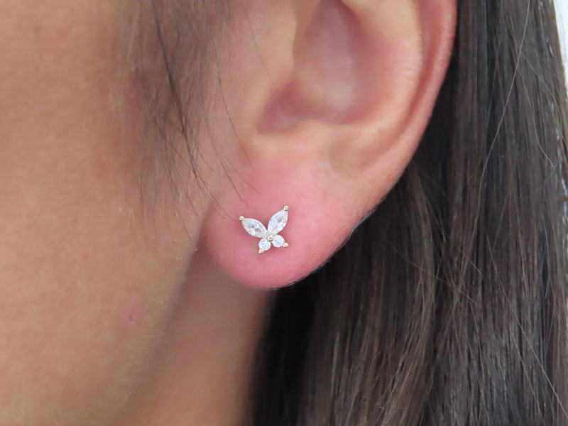 'MINI BUTTERFLY CRYSTAL STUDS'