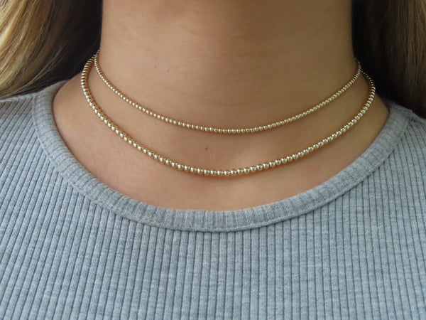 '14K GOLD FILLED BALL NECKLACE'
