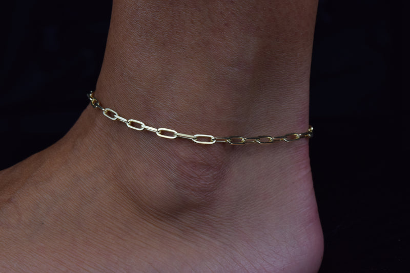 ‘OPEN LINK CHAIN ANKLET’